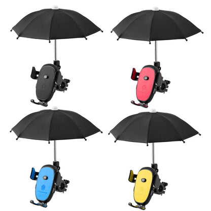 CYCLINGBOX BG-2935 Support de Téléphone Portable pour Vélo avec Parapluie Étanchéité Navigation Voiture Électrique Cadre de Téléphone Portable, Style : Installation sur Guidon (Bleu)