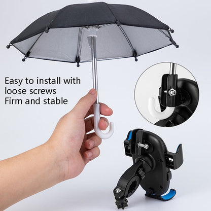 CYCLINGBOX BG-2935 Support de Téléphone Portable pour Vélo avec Parapluie Étanchéité Navigation Voiture Électrique Cadre de Téléphone Portable, Style : Installation sur Guidon (Bleu)