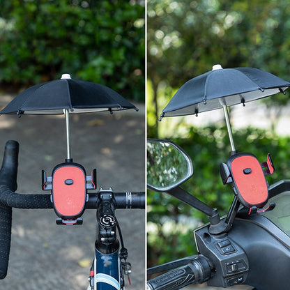 CYCLINGBOX BG-2935 Support de Téléphone Portable pour Vélo avec Parapluie Étanchéité Navigation Voiture Électrique Cadre de Téléphone Portable, Style : Installation sur Guidon (Bleu)