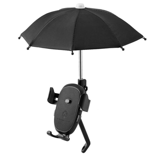 CYCLINGBOX BG-2935 Support de téléphone portable pour vélo avec parapluie Étanchéité Navigation Voiture électrique Support de téléphone portable, Style : Installation sur rétroviseur (Noir)