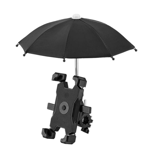 Support de téléphone portable pour vélo CYCLINGBOX avec parasol, cadre de téléphone portable pour cycliste, style : installation sur guidon (noir)