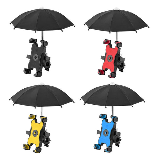 Support de téléphone portable pour vélo CYCLINGBOX avec parasol, cadre de téléphone portable pour cycliste, style : installation sur guidon (bleu)
