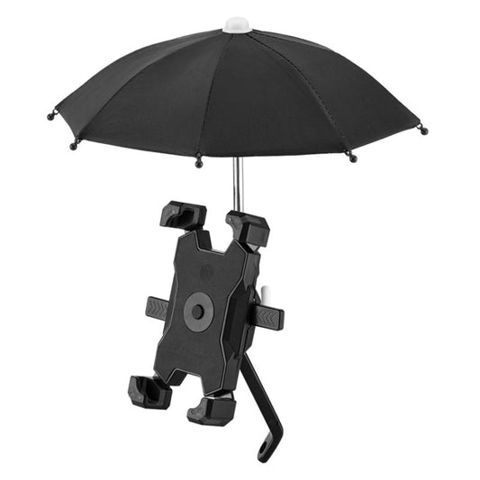 Support de téléphone portable pour vélo CYCLINGBOX avec pare-soleil, cadre de téléphone portable pour cycliste, style : installation sur rétroviseur (noir)