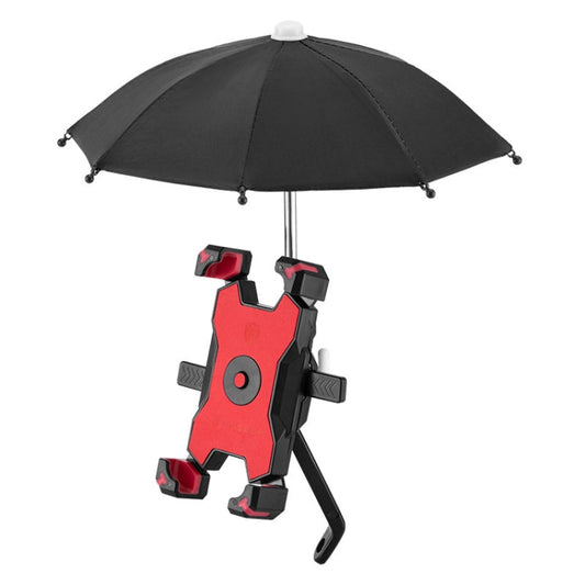 Support de téléphone portable de vélo CYCLINGBOX avec pare-soleil, support de téléphone portable pour cycliste, Style : installation sur rétroviseur (rouge)