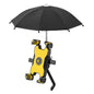 Support de téléphone portable de vélo CYCLINGBOX avec parasol Support de téléphone portable de pilote, Style : Installation sur rétroviseur (Jaune)