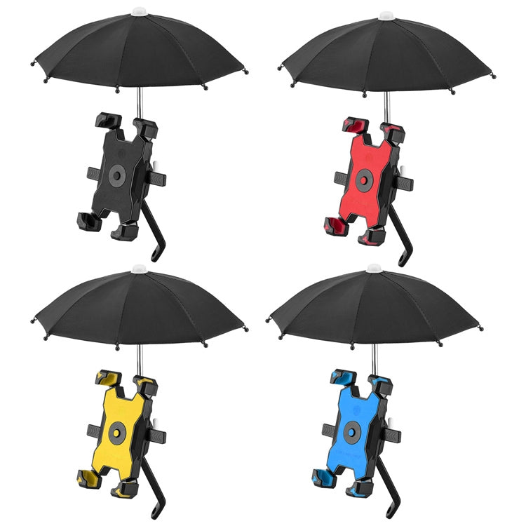 Support de téléphone portable de vélo CYCLINGBOX avec parasol Support de téléphone portable de pilote, Style : Installation sur rétroviseur (Jaune)