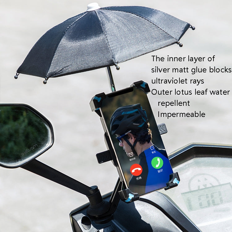 Support de téléphone portable de vélo CYCLINGBOX avec parasol Support de téléphone portable de pilote, Style : Installation sur rétroviseur (Jaune)