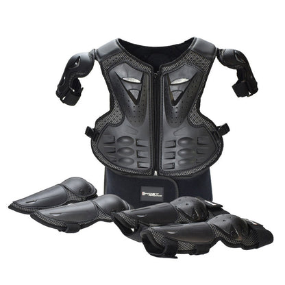 Gilet de protection pour enfant GHOST RACING (noir) - équipement de protection moto, gilet de sécurité, genouillères, coudières