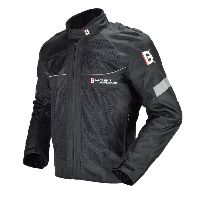 GHOST RACING GR-Y05 Motorcycle Cycling Cloth Men Knight Racing Jacket Keep Warm Anti-Fall Locomotive Off-Road Suit, Size: XL(Black)