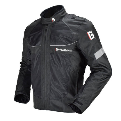 GHOST RACING GR-Y05 Motorcycle Cycling Cloth Men Knight Racing Jacket Keep Warm Anti-Fall Locomotive Off-Road Suit, Size: XXXL(Black)