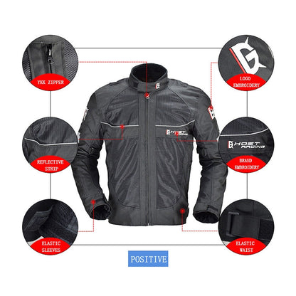 GHOST RACING GR-Y05 Motorcycle Cycling Cloth Men Knight Racing Jacket Keep Warm Anti-Fall Locomotive Off-Road Suit, Size: XXXL(Black)