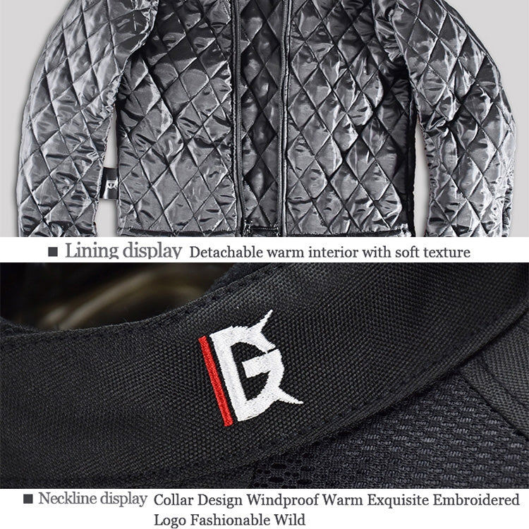 GHOST RACING GR-Y05 Motorcycle Cycling Cloth Men Knight Racing Jacket Keep Warm Anti-Fall Locomotive Off-Road Suit, Size: XXXL(Black)