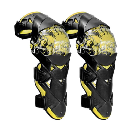 GHOST RACING GR-HX05 Genouillères de protection pour moto, chaudes, coupe-vent, antichute (jaune)