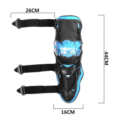GHOST RACING GR-HX05 Genouillères de protection pour moto, chaudes, coupe-vent, antichute (Bleu)
