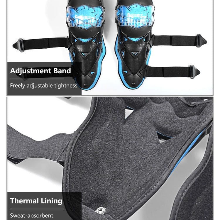 GHOST RACING GR-HX05 Genouillères de protection pour moto, chaudes, coupe-vent, antichute (Bleu)