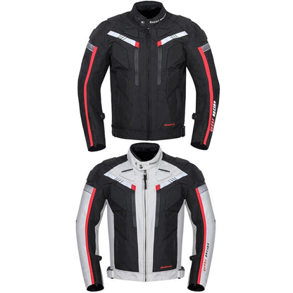 GHOST RACING GR-Y07 Motorcycle Cycling Jacket Four Seasons Locomotive Racing Anti-Fall Cloth, Size: L(Light Grey)