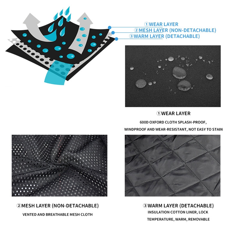 GHOST RACING GR-Y07 Motorcycle Cycling Jacket Four Seasons Locomotive Racing Anti-Fall Cloth, Size: XL(Light Grey)