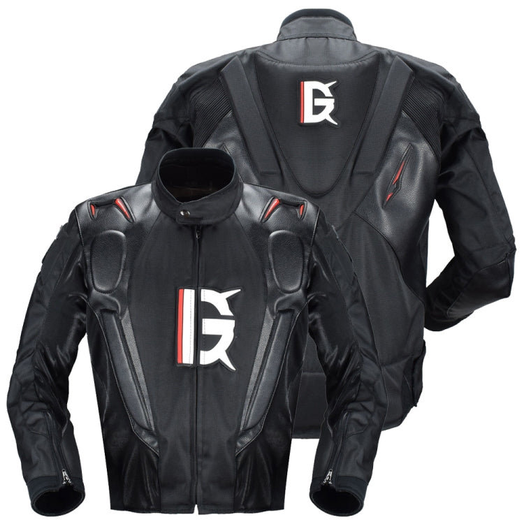 GHOST RACING GR-Y09 Motorcycle Four Seasons Racing Suit Locomotive Riding Anti-Fall Rally Suit, Size: XXL(Black)