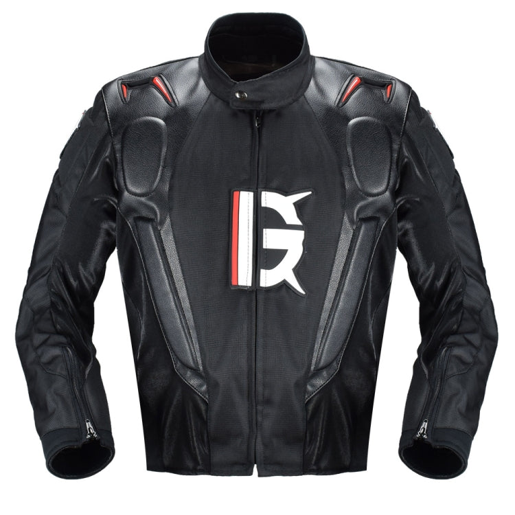 GHOST RACING GR-Y09 Motorcycle Four Seasons Racing Suit Locomotive Riding Anti-Fall Rally Suit, Size: XXL(Black)