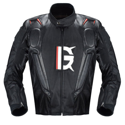 GHOST RACING GR-Y09 Motorcycle Four Seasons Racing Suit Locomotive Riding Anti-Fall Rally Suit, Size: XXL(Black)