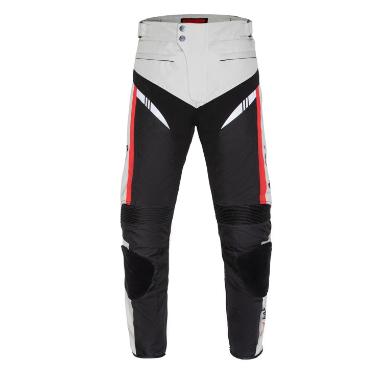 GHOST RACING GR-K06 Pantalon de moto, course, anti-chute, coupe-vent, chaud, Taille : M(Gris)