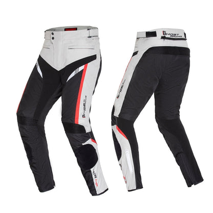 GHOST RACING GR-K06 Pantalon de moto, course, anti-chute, coupe-vent, chaud, Taille : M(Gris)