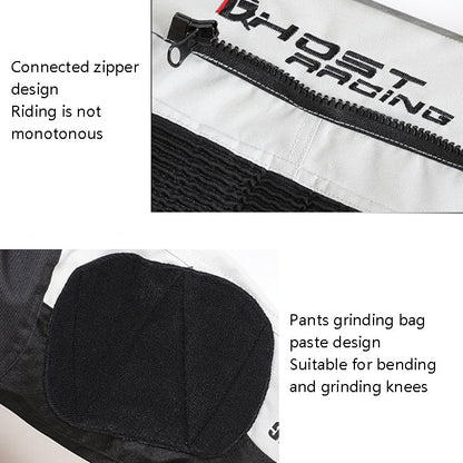 GHOST RACING GR-K06 Motorcycle Riding Trousers Racing Motorcycle Anti-Fall Windproof Keep Warm Pants, Size: XL(Grey)