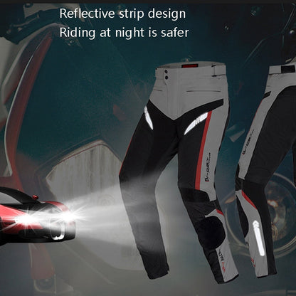GHOST RACING GR-K06 Motorcycle Riding Trousers Racing Motorcycle Anti-Fall Windproof Keep Warm Pants, Size: XXL(Black)