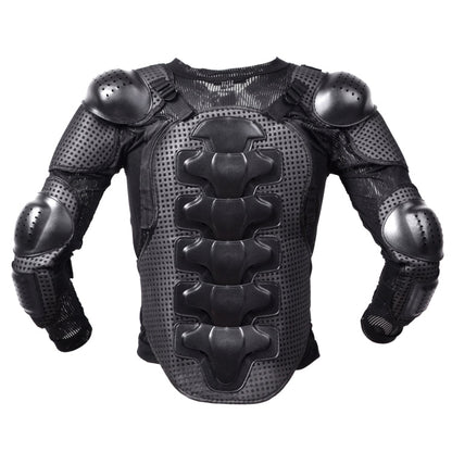 GHOST RACING F060 Motorcycle Armor Suit Riding Protective Gear Chest Protector Elbow Pad Fall Protection Suit, Size: M(Black)