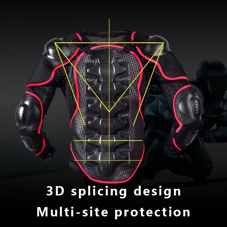 GHOST RACING F060 Motorcycle Armor Suit Riding Protective Gear Chest Protector Elbow Pad Fall Protection Suit, Size: M(Black)