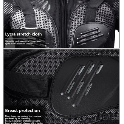 GHOST RACING F060 Motorcycle Armor Suit Riding Protective Gear Chest Protector Elbow Pad Fall Protection Suit, Size: M(Red)