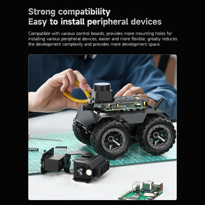 Waveshare WAVE ROVER Flexible Expandable 4WD Mobile Robot Chassis, Onboard ESP32 Module(EU Plug)