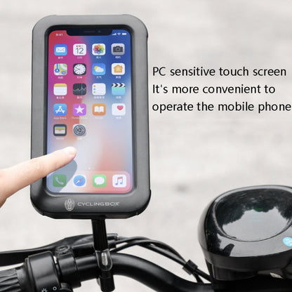 CYCLINGBOX BG-2937 Support de Téléphone Portable Vélo Sac Étanche Navigation de Simulation Cadre de Téléphone Portable (Noir)
