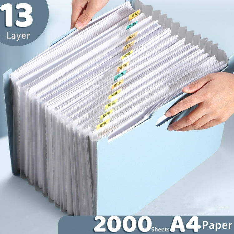 Deli  A4 Vertical Organ Bag Can Hold Test Papers And Organize Folders(Light Grey)