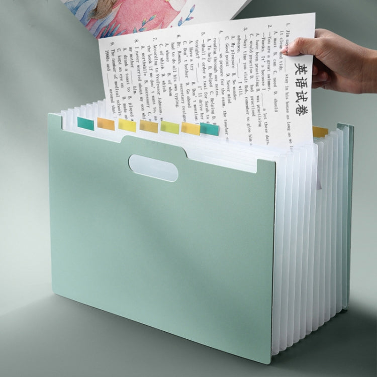 Deli  A4 Vertical Organ Bag Can Hold Test Papers And Organize Folders(Light Grey)