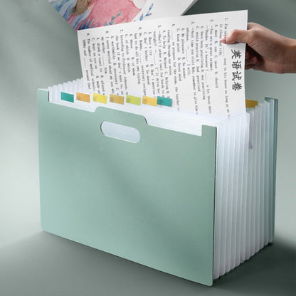 Deli  A4 Vertical Organ Bag Can Hold Test Papers And Organize Folders(Light Grey)