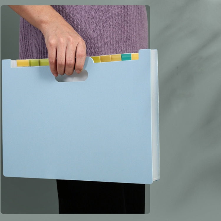 Deli  A4 Vertical Organ Bag Can Hold Test Papers And Organize Folders(Light Grey)