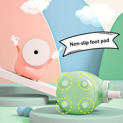 Deli 71169 Student Automatic Pen Pencil Sharpener Manual Pencil Sharpener(Cute Pink)