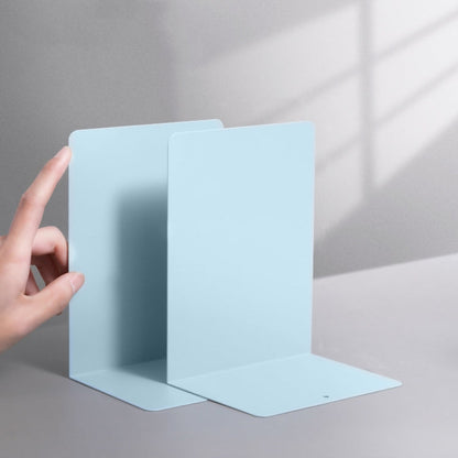 Deli 78650 2 Pieces Of Thickened Desktop Metal Bookends(Light Green)