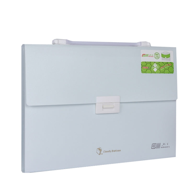 ChuangSheng A4 Hand Ventilation Piano Bag Student Document Storage Plastic Folder(8036 Light Blue)