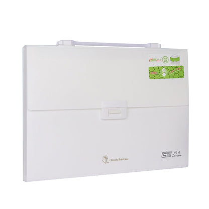 ChuangSheng A4 Hand Ventilation Piano Bag Student Document Storage Plastic Folder(8036 White)