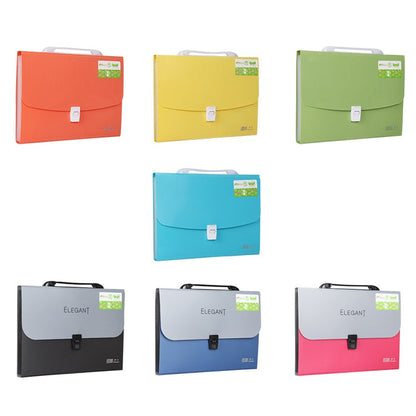 ChuangSheng A4 Hand Ventilation Piano Bag Student Document Storage Plastic Folder(8023 Rose Red)