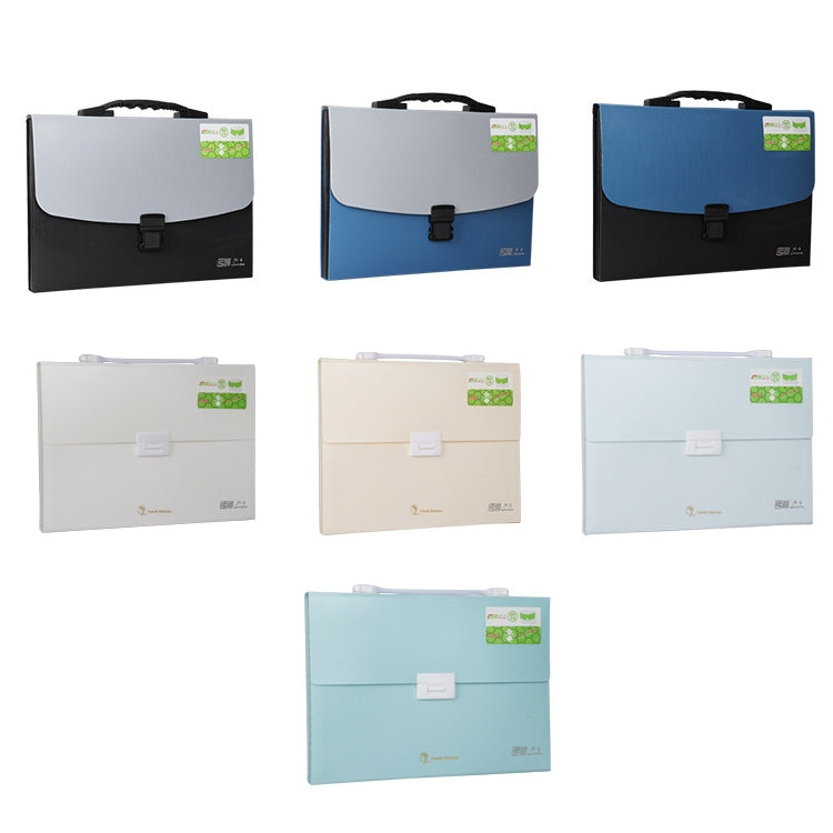 ChuangSheng A4 Hand Ventilation Piano Bag Student Document Storage Plastic Folder(8031 Blue Cover Black)