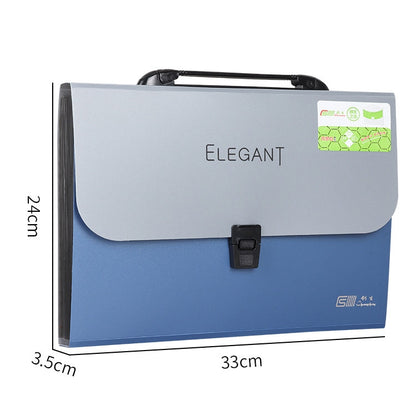 ChuangSheng A4 Sac de piano ventilé à la main, dossier en plastique pour documents d'étudiant (8023 Bleu)
