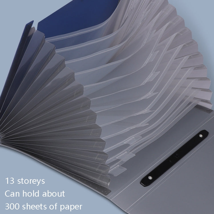 ChuangSheng A4 Hand Ventilation Piano Bag Student Document Storage Plastic Folder(8031 Blue Cover Black)