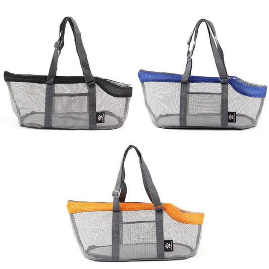 Pttie Baggie Panoramic Breathable Dog Outing Handbag(0901C Grey + Orange)