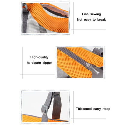 Pttie Baggie Panoramic Breathable Dog Outing Handbag(0901C Grey + Orange)