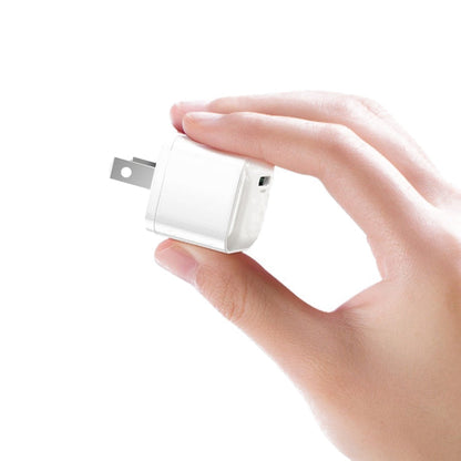 CYKE USB60 20W Mini PD Type-C Port Fast Charger With Type-C To 8 Pin Cable, US Plug(White Set)