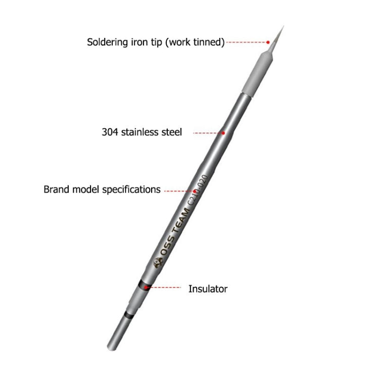OSS Team C210 Series Soldering Iron Tip Welding Head For JBC T210 / C CD-2SD / 2SHE(Angle  Head)