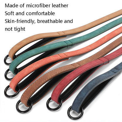 JINMAOHOU Dogs Double-Layer Leather Collar, Specification: XS 34x1.7cm(Purple)